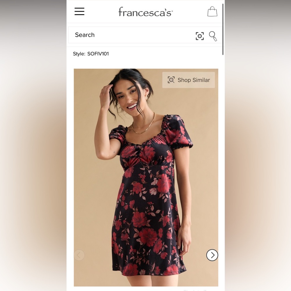 Francesca's Georgie Printed Shift Floral Dress